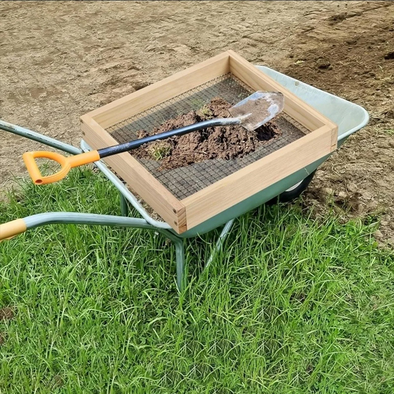 Garden Sieve Soil - Edelstahl-Bodensieb Praktisches und Arbeitssparendes Hochleistungswerkzeug Geeignet