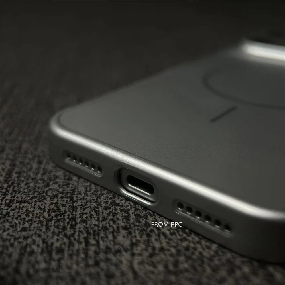 حافظة زجاجية أصلية غير لامعة لهاتف آيفون 17 16 15 برو ماكس 17 برو شل مغناطيسي Magsafe شحن لاسلكي درع غطاء هاتف كابا #5