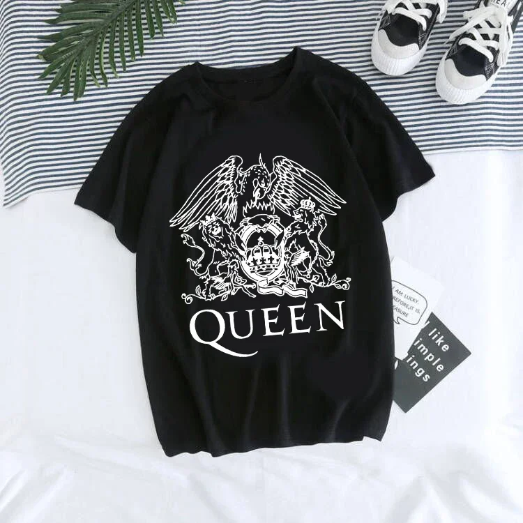 T-shirt Freddie Mercury Queen Band pour femme, haut vintage, t-shirts féminins, Harajuku, Ullzang, mode graphique, rock, chaud