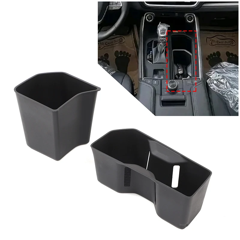 2piece set TPE black For Toyota Grand Highlander 2024+ car central water cup holder protective cover car interior accessories