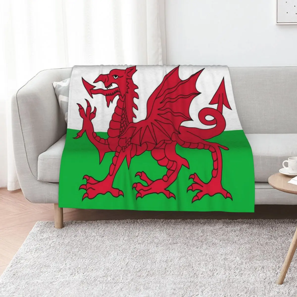Welsh Flag - Wales Red Dragon Throw Blanket warm winter Camping Blankets For Sofas Bed covers Thermal Thin Blankets