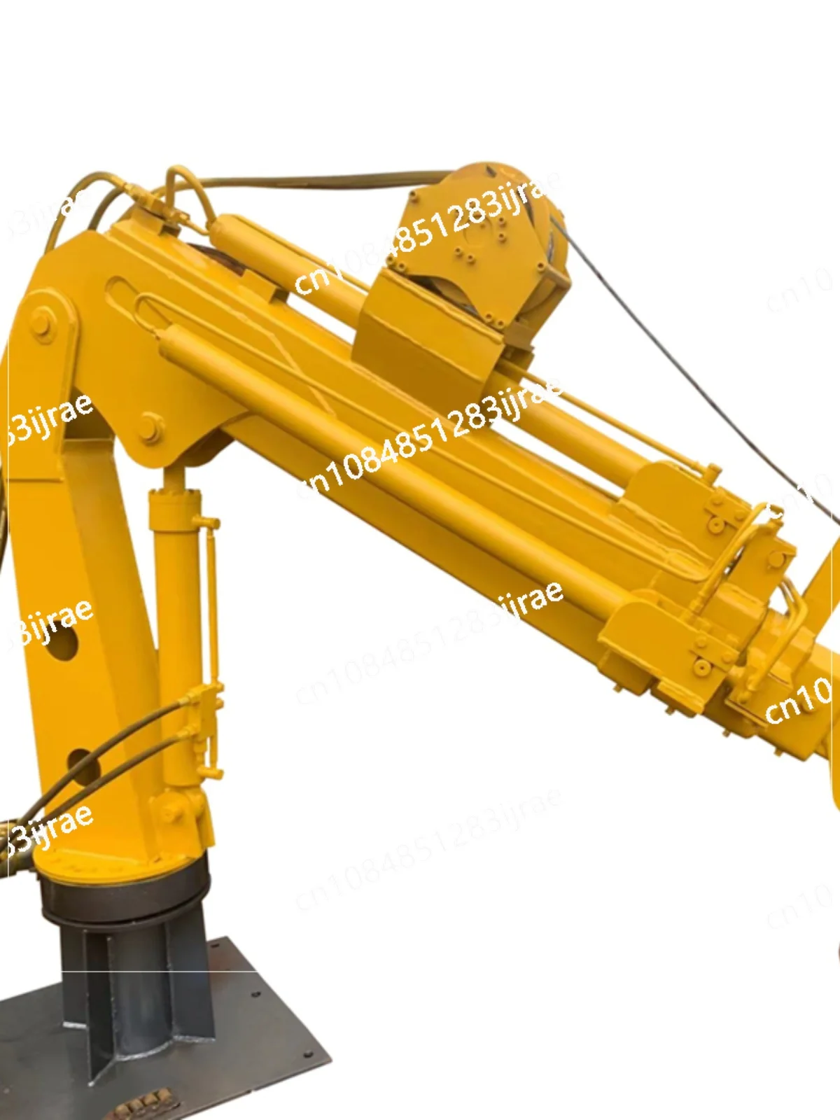 Marine Folding Arm Crane Small Boat Crane Wharf Fixed Crane Hydraulic Telescopic Folding Vehicle-mounted