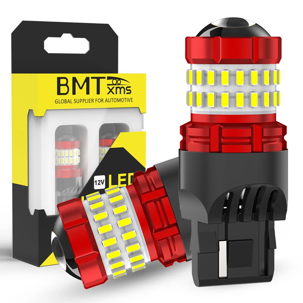

BMTxms 2 шт. T20 W21/5W 7443 7440 Светодиодный светильник Canbus для Lada Kalina Granta Vesta DRL W21W WY21W Светодиодные лампы заднего стоп-сигнала