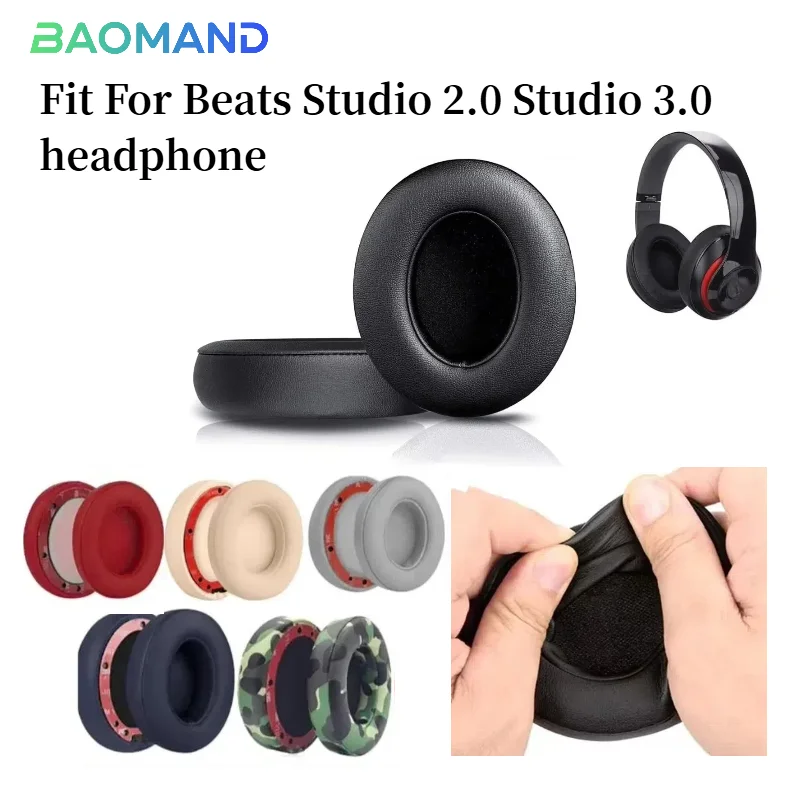 

Earphone Ear Pads For Beats Studio 2.0 Studio 3.0 Earpads Sponge Soft Foam Cushion Replacement Headphones Accessories