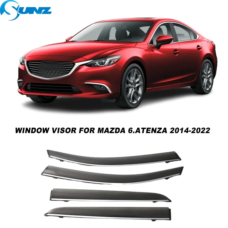 

Car Window Deflector For Mazda 6 Atenza MK3-GJ1-GL 2014 2015 2016 2017 2018 2019 2020 2021 2022 Window Visor Sun Rain Guard