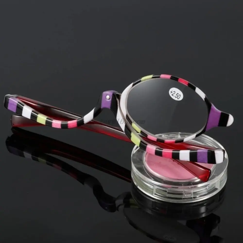 Diopter Folding Eyewear Vision Care Cosmetic Glasses Magnifying Glasses Rotating Makeup Reading Glasses Folding Eyeglasses