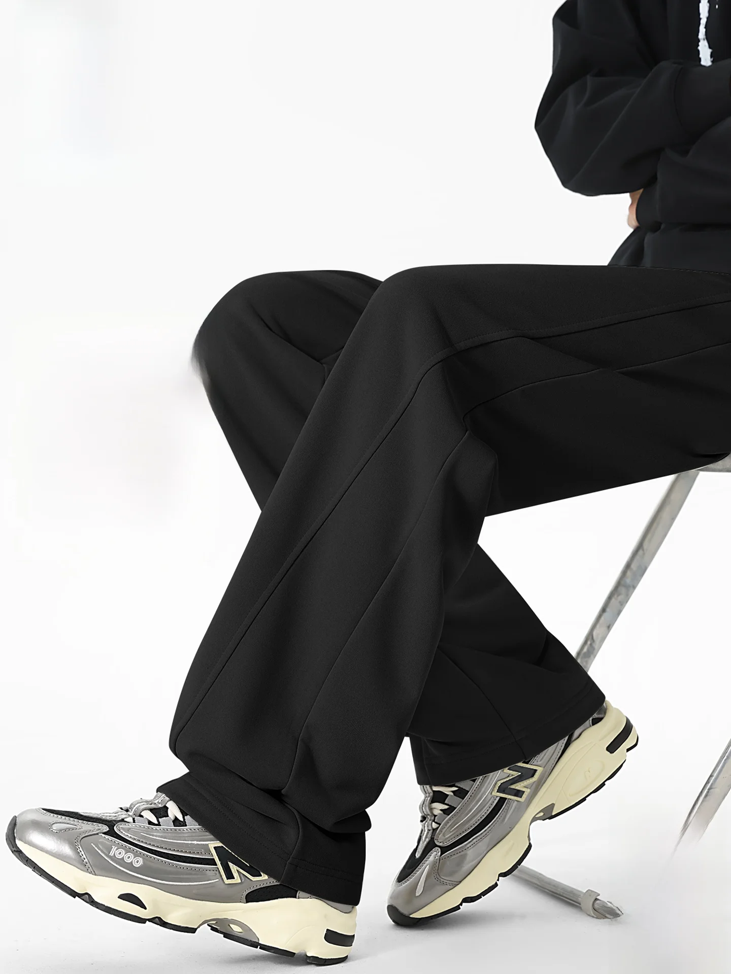 

Мужские повседневные брюки свободного кроя Knife-ape, черные, весенний сезон, прочные, износостойкие, удобные, из полиэфирного волокна