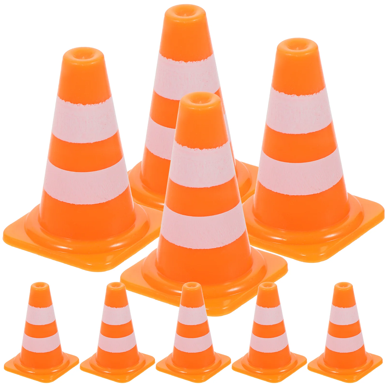 

50/30/10Pcs Mini Traffic Cones Road Street Signs Toys Traffic Barricade Toys Construction Traffic Sign Toys Home decoration