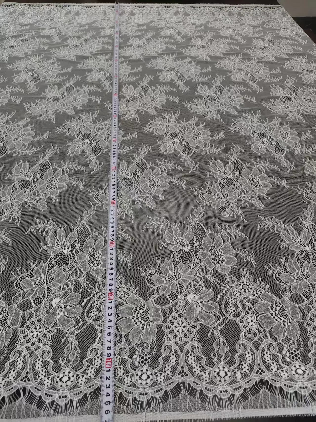 High Quality White Embroidery Lace Mesh Fabric, Transparent Floral Tulle Netting for Wedding Dress, Veil, Evening Gown