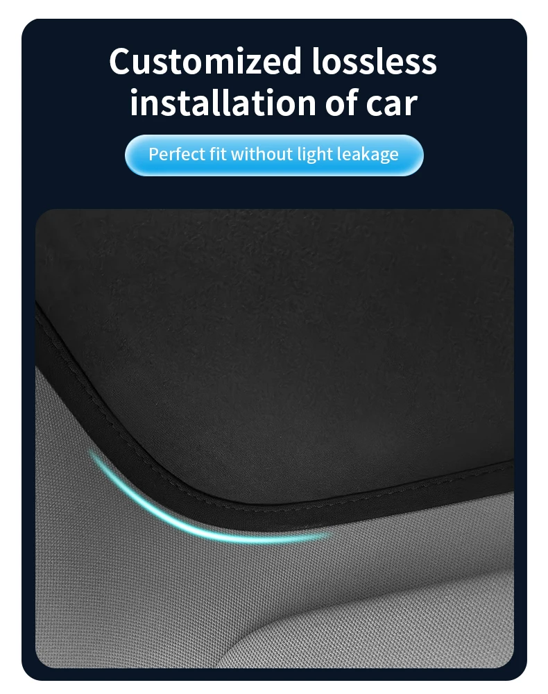 Heenvn Für Tesla Model 3 Y Model 3 Highland Model Y Juniper 2025 2026 Eiskleid-Schnallen-Sonnenschutz Sonnenblende Auto Vorne Hinten Sonnendach – Detail 28