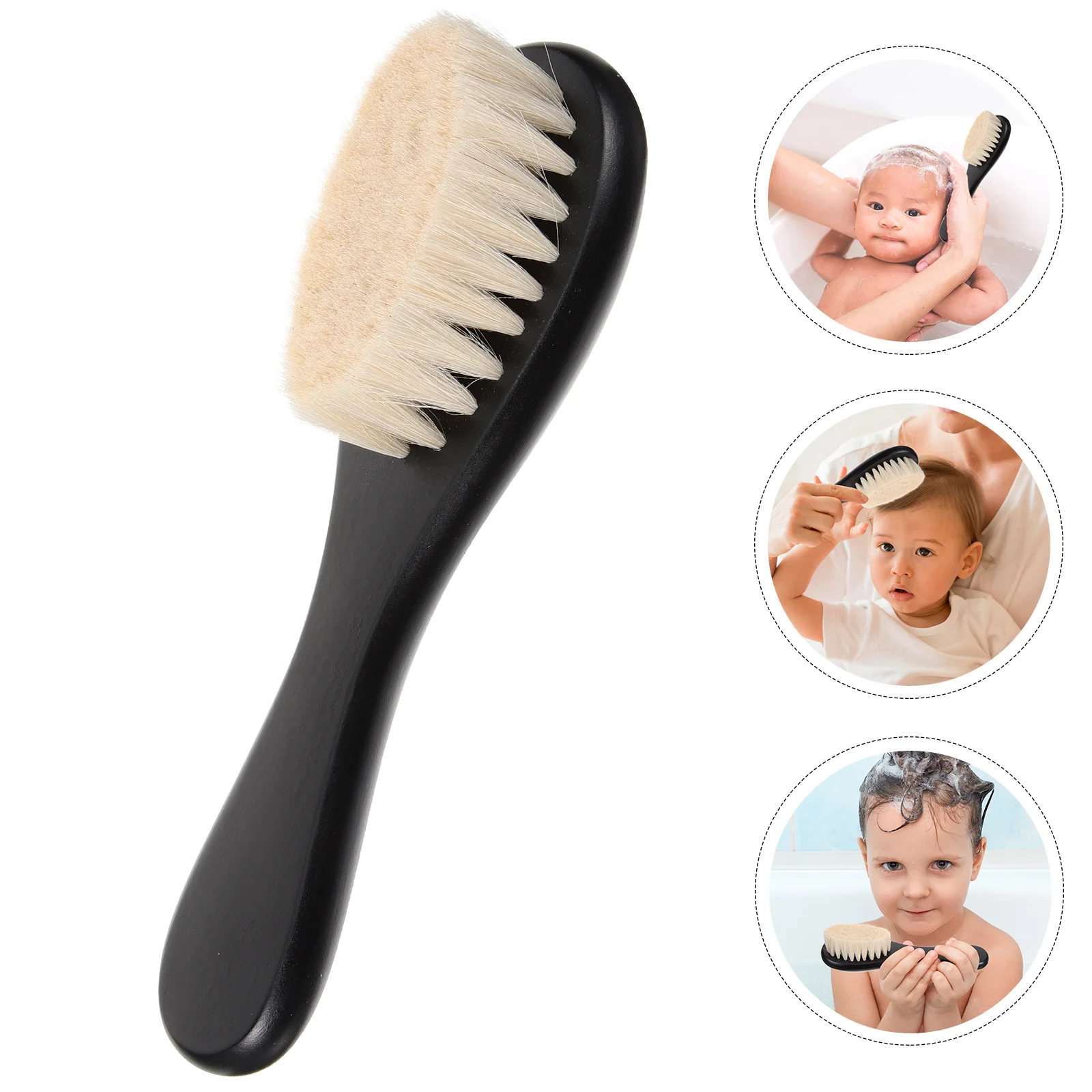 Safety Comb/Brush Baby Wool Toddler Cleaning Hair Bath Sponge Small Scrubber Deep