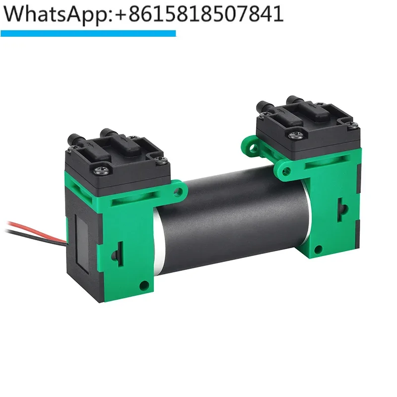 Double head micro vacuum pump 12V negative pressure pump small 24V oil-free electric diaphragm sampling pump