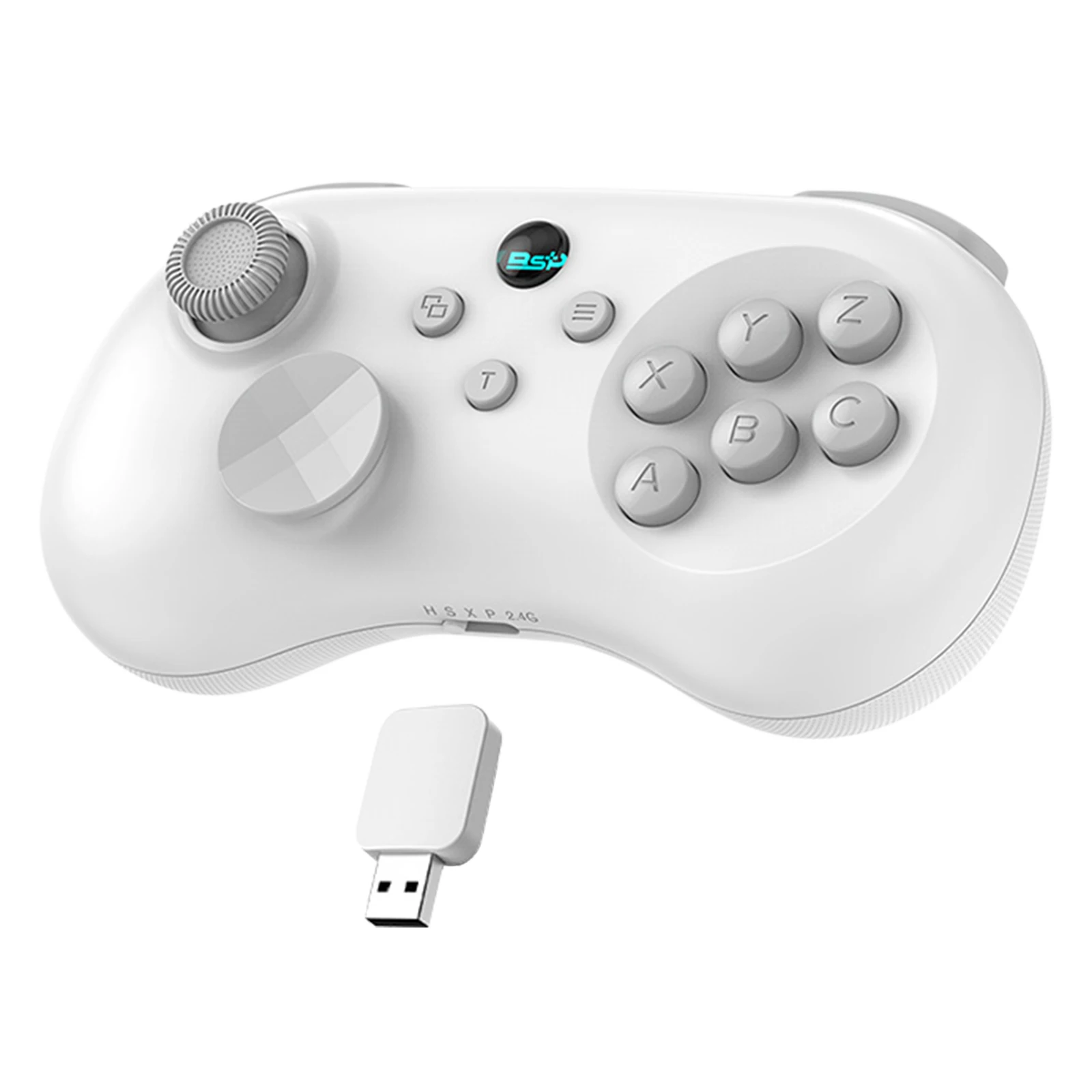 Six Button Wireless Game Controller Anti-Drift Hall Effect with Turbo 800mAh Rechargeable Fit for Switch Console Windows PC