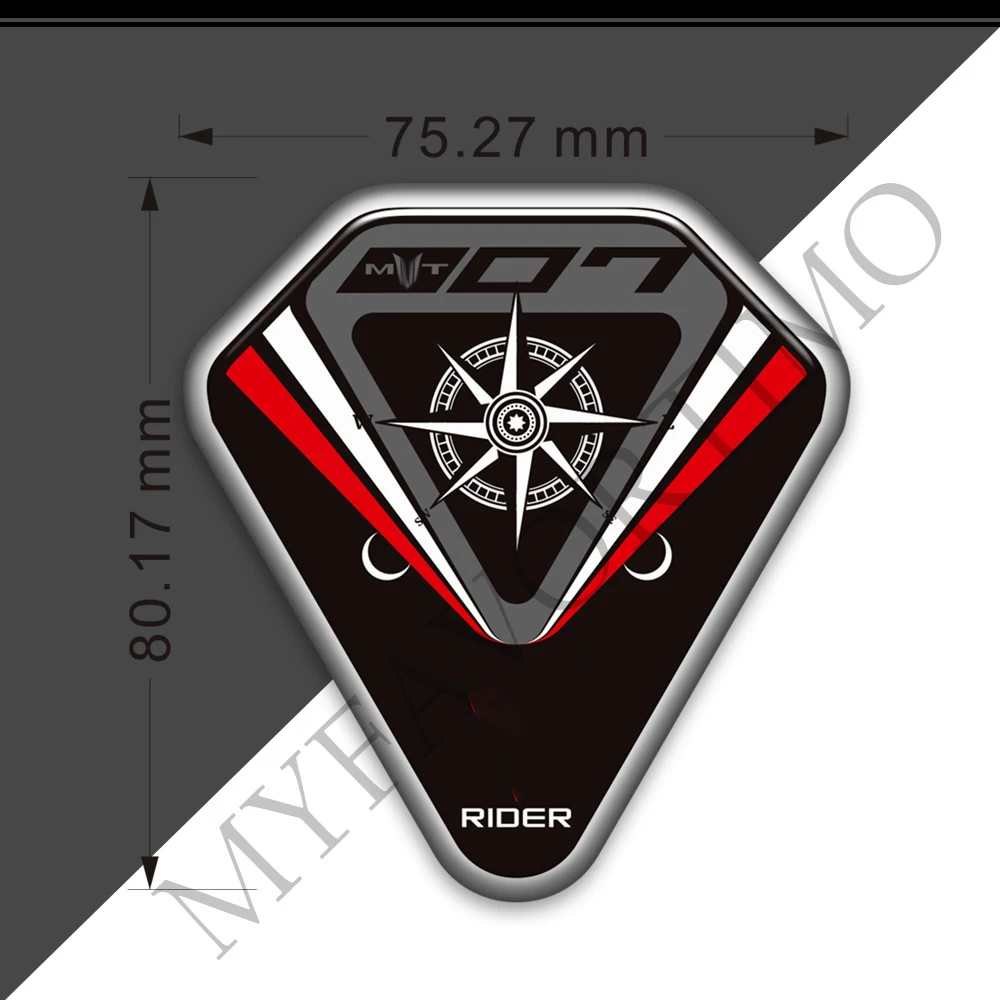 For MT07 MT 07 SP MT-07 Motorcycle Tank Pad Grips 3D Stickers Decals Protector Gas Fuel Oil Kit Knee 2018 2019 2020 image 3
