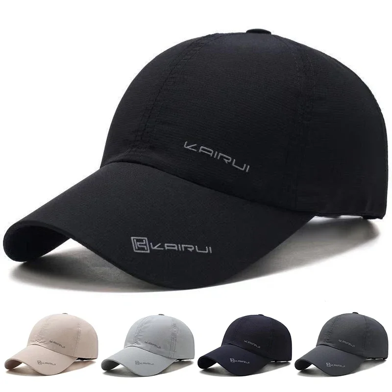 Unisex atmungsaktive und schnell trocknende Snapback-Baseballkappen für Frühling und Herbst, verstellbare Freizeithüte für den Außenbereich, Sonnenschutzhut
