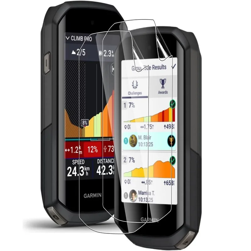 50 szt. TPU Hydrożelowa miękka osłona ekranu dla Garmin Edge 1050 HD przezroczysta przezroczysta folia ochronna (nie szkło) — zdjęcie produktu 5