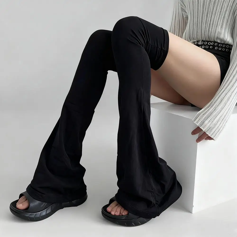 Style japonais en forme de corne, chauffe-jambes gothique Lolita JK, bas noirs et blancs, chauds, résistants au froid, manches de jambes d'extérieur pour l'hiver