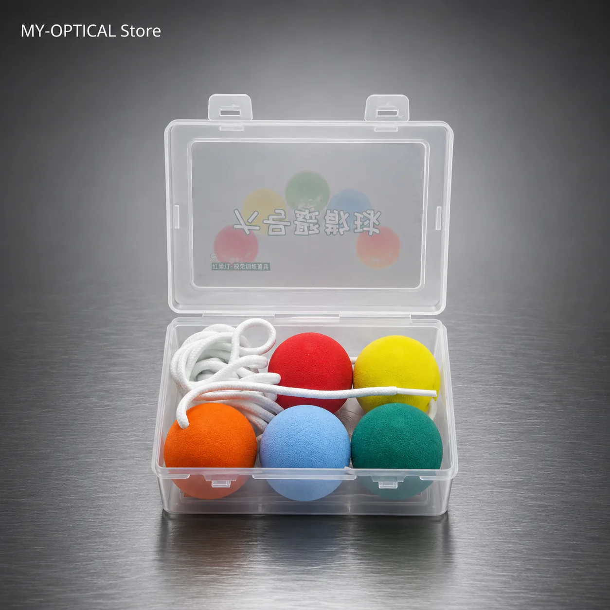 5-Bead Brock String for Convergence Insufficiency 3.8cm Large Beads Vision Training Tool for Eye Muscle Strengthening