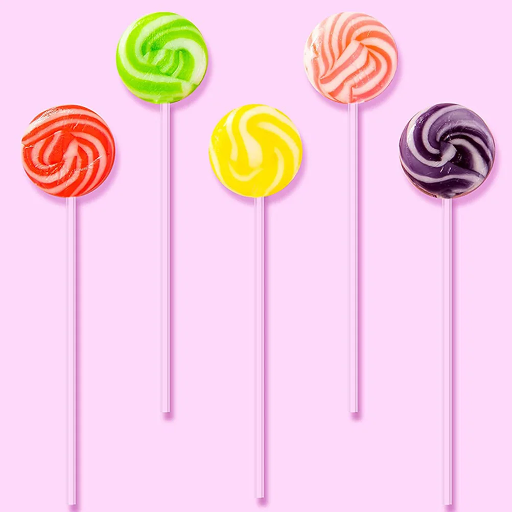 100 Uds varillas acrílicas reutilizables piruleta transparente palo DIY eventos festivos de Navidad palo acrílico piruleta varillas de regalo