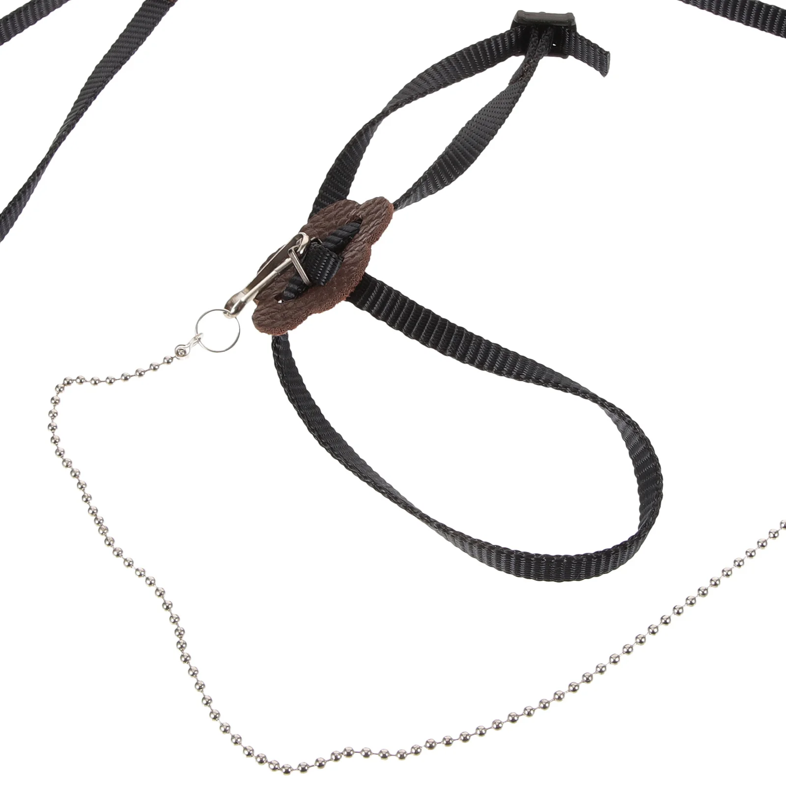 Premium Pet Traction Rope Adjustable Turtle Lizard Hamster Faux Leash Turtle Lead Finger Loop Black Size S