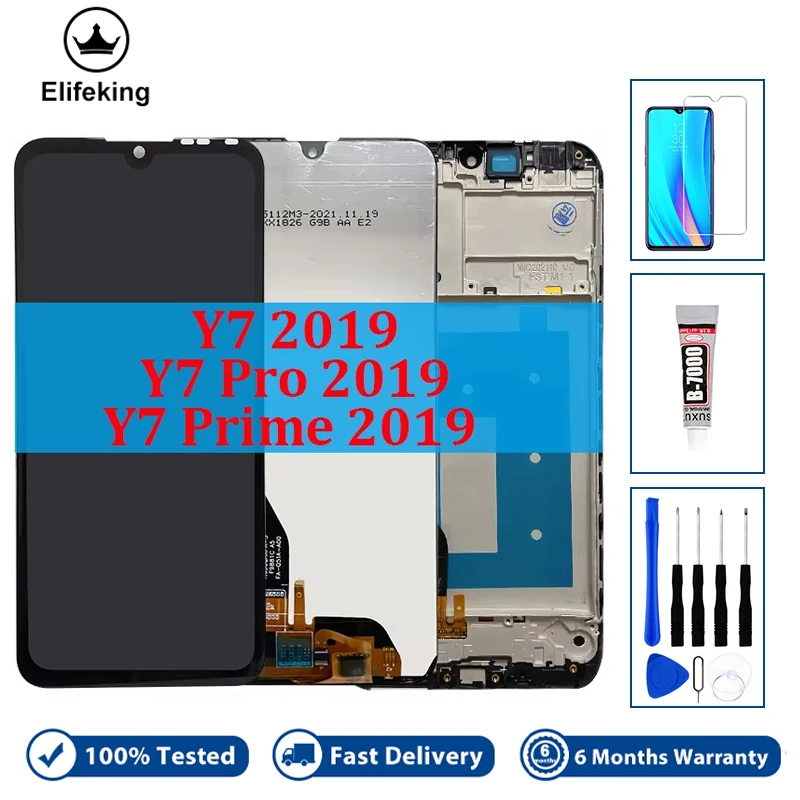 Для Huawei Y7 Y7 Pro Y7 Prime 2019 DUB-LX1 DUB-LX2 ЖК-дисплей, сенсорный экран в сборе, дигитайзер в сборе, запасные части