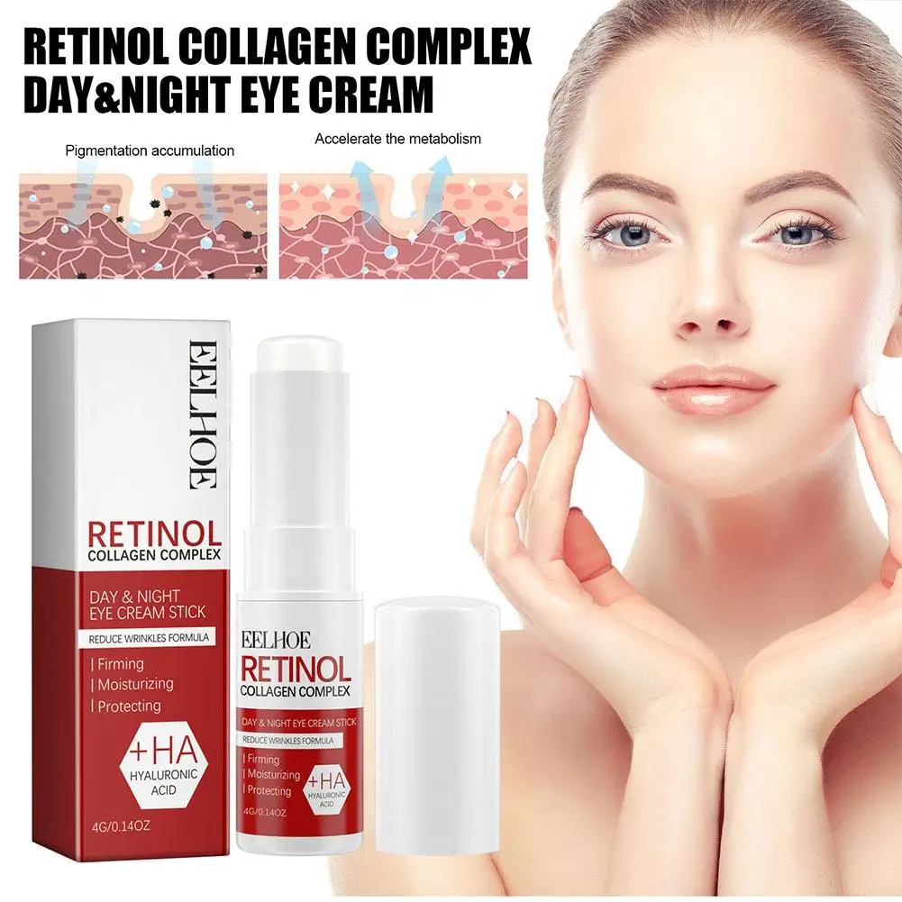 Retinol Eye Cream Stick Repair Dry Rough Eye Hydration Moisturizing Brightening Anti Aging Reduce Fine Line Anti Wrinkle Eye Car