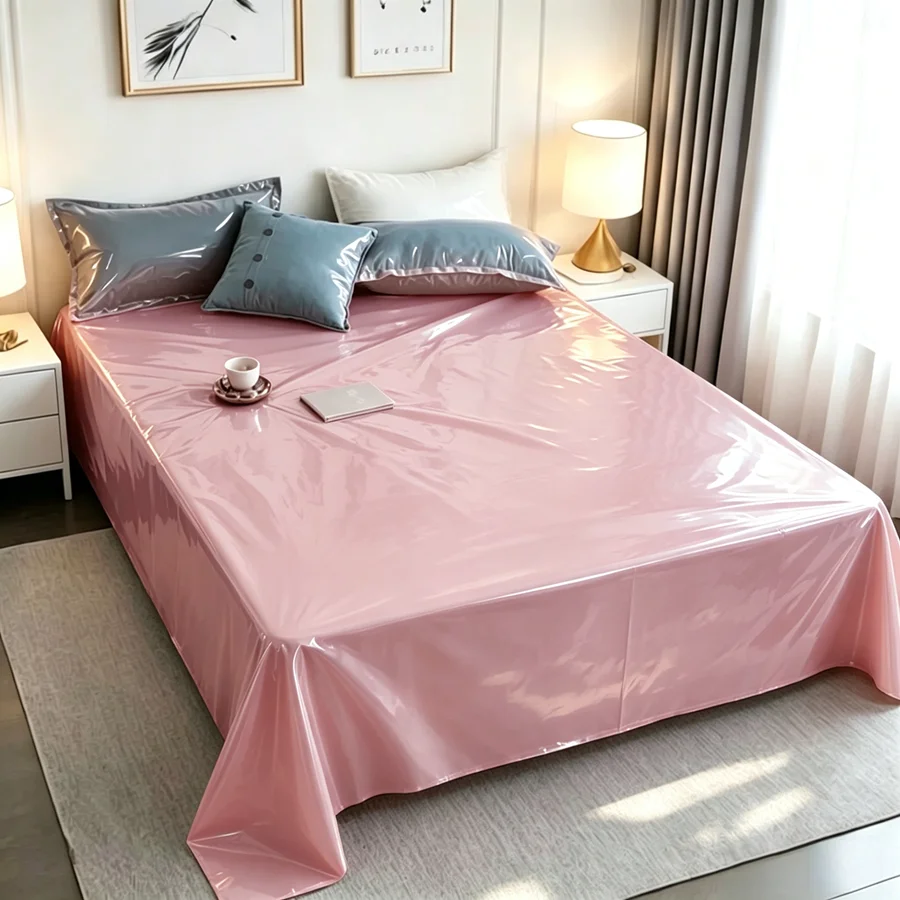 Waterproof Thin Bed Cover Cloth Plastic PVC Dustproof Flat Sheet Bedsheet Ustproof Cloth  Dirtproof Moisture-proof Easy To Clean