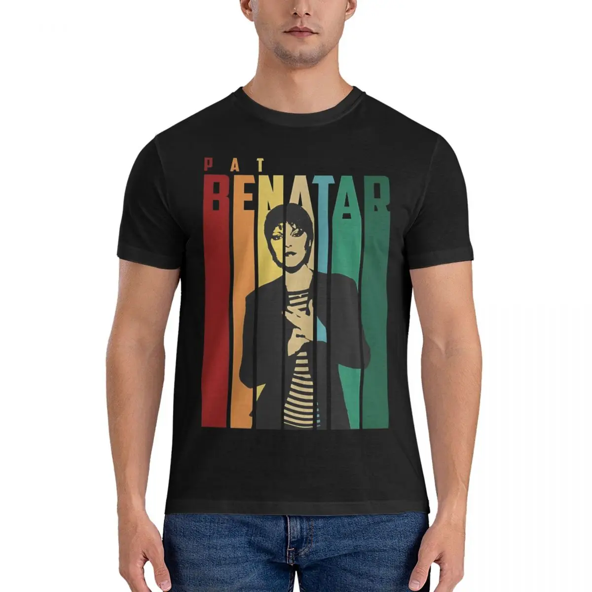 

Tropico Men T Shirts Pat Benatar Leisure Tee Shirt Short Sleeve Crew Neck T-Shirt Cotton Gift Idea Tops