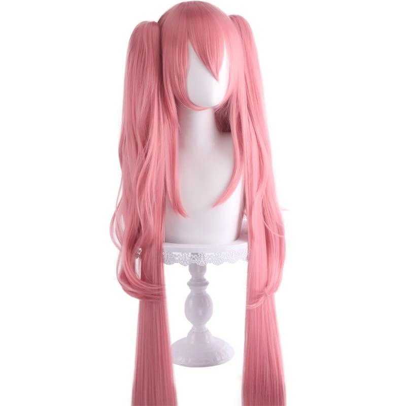 

Парик для косплея Kruruchepexi Queen на концах с повязкой на голову персонажа аниме огненного ангела и розовым длинным свернутым париком