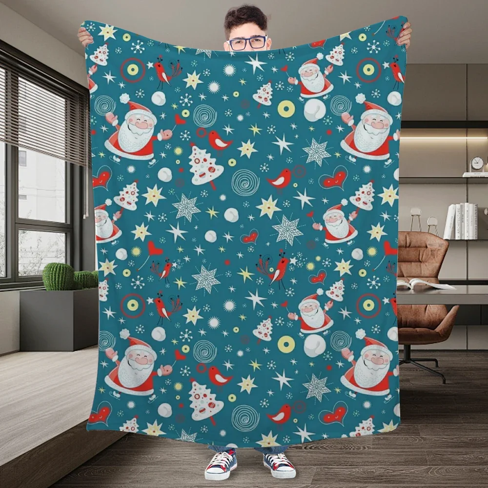 

Christmas blanket | Green holiday Christmas gift blanket | Soft, plush, warm winter flannel blanket
