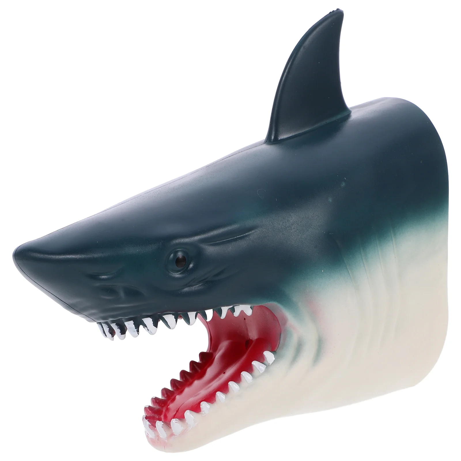 Marionnette à main requin en caoutchouc, marionnettes d'animaux, blanc doux, pour enfants, jeu de rôle, jouet éducatif créatif, Parent-enfant