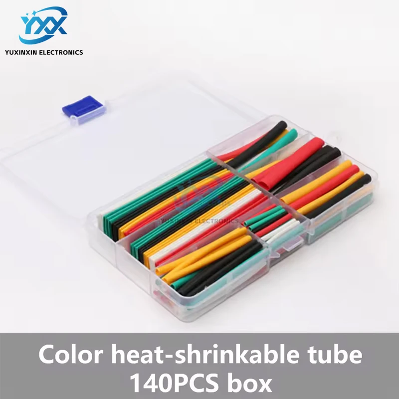

140PCS Heat Shrink Tube Kit Colored Assortment Wire Cable Insulation Sleeving Box Set for Repair Protection