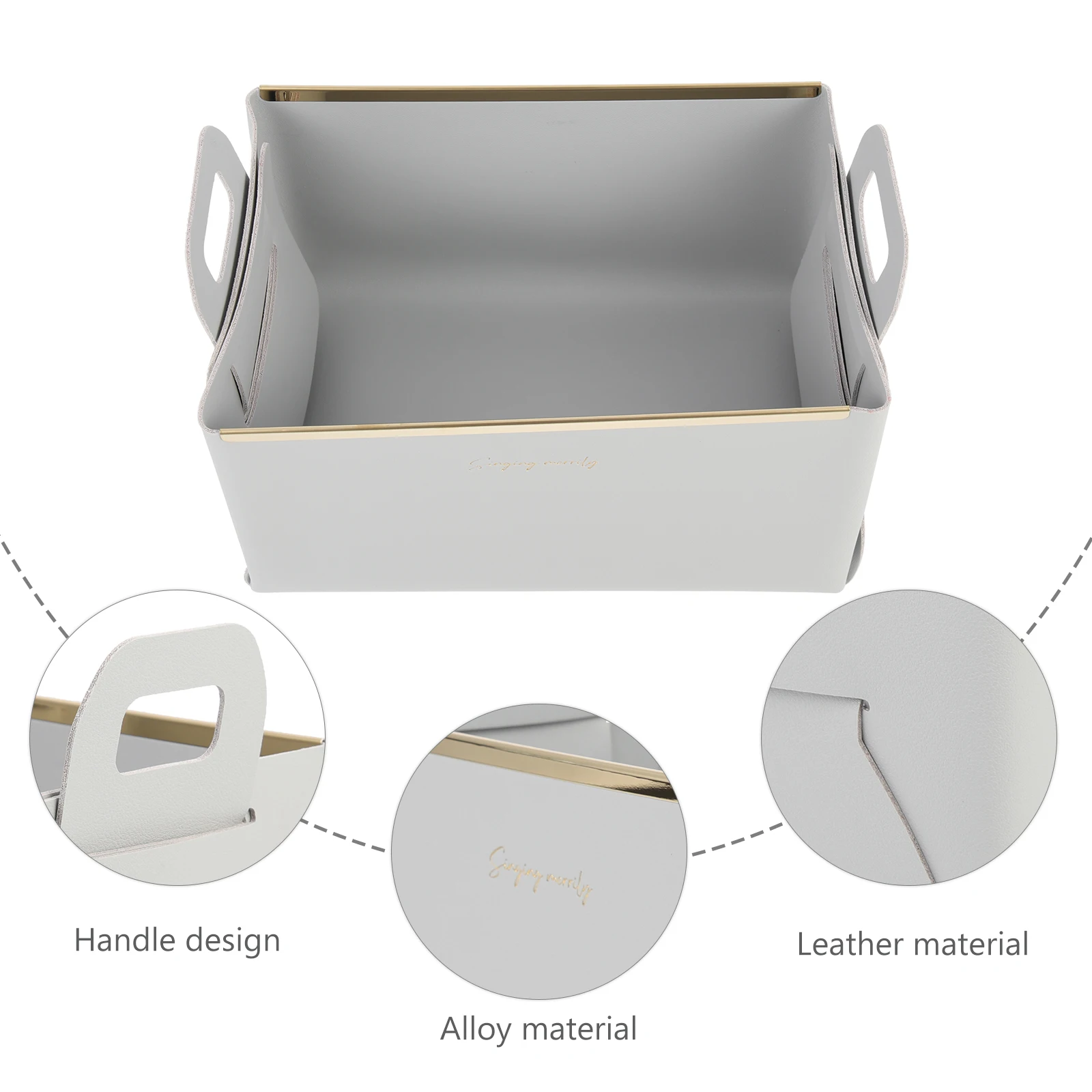 

Desktop Storage Organizer Box Portable Large Capacity Sundries Case For Cosmetics Snacks Keys Pencils Household