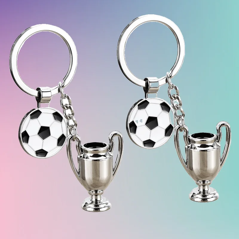 

Craftsman Sports Games Small Gift Pendant Fans Souvenirs 3d Metal Football Key Chains Bronze Soccer Keychain Hanging Decorations