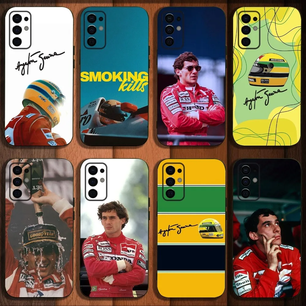 F1 Driver A-Ayrton S-Senna Phone Case For Samsung S24,S21,S22,S23,S30,Ultra,S20,Plus,Fe,Lite,Note,10,9,5G Black Soft Cover