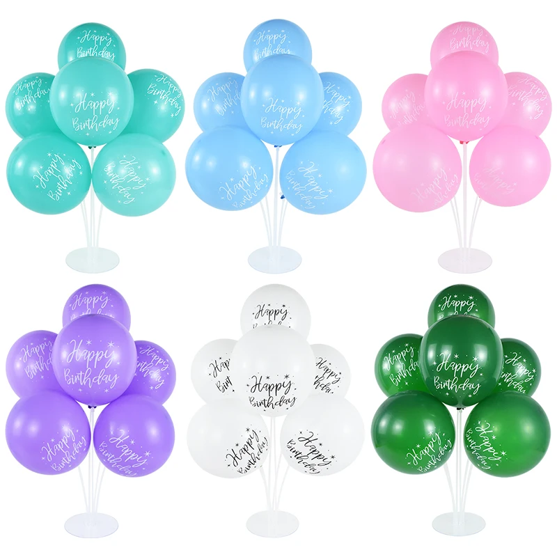 10/15 Stück 12 Zoll Latexballons mit Happy Birthday Aufdruck Helium-Luftballons für Geburtstagsfeier-Dekoration