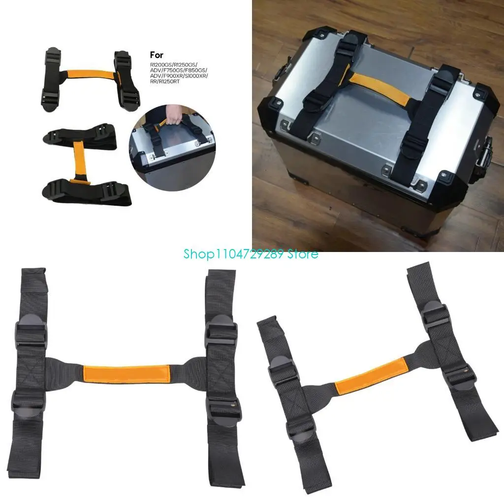 D8KE Hand Carry Strap Handle Rope for Aluminium Motorbike Luggage Pannier Case Trunk Side Top Box Polyester Strap