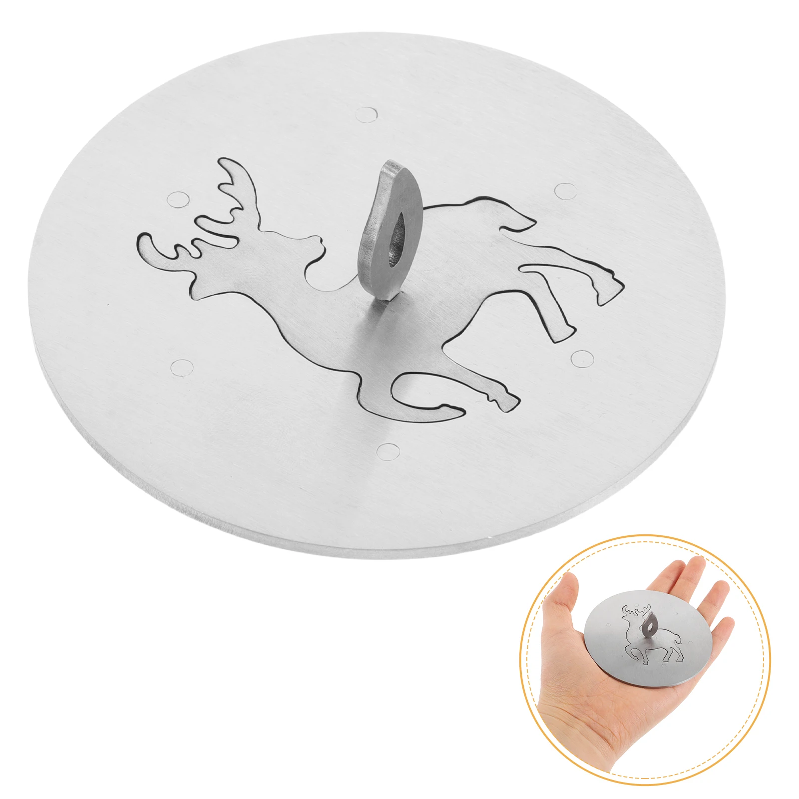

Cover Jar Topper Scent Lid Burning Candlestick Decoration for Even Silver Evenly