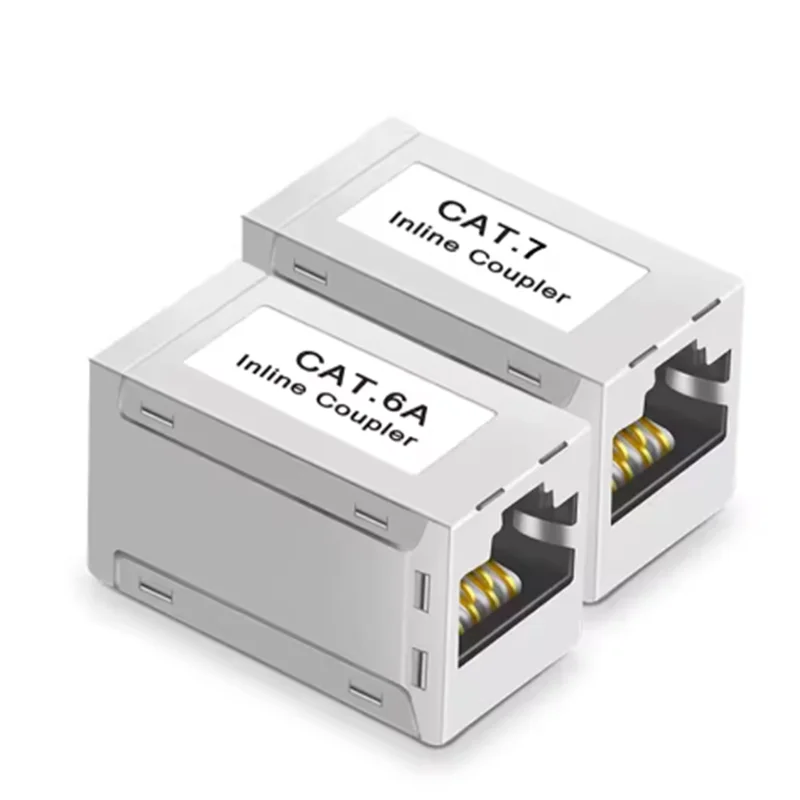 RJ45 Coupler Ethernet Extender 10Gbps, Cat7 Ethernet Coupler Female to Female Connector for Cat7/ Cat6/ Cat5e Cable