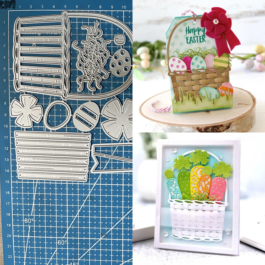 Lucky Goddess Metal Cutting Dies Easter Basket Diy Scrapbooking Photo Album Decorative Embossing Paper Card Crafts