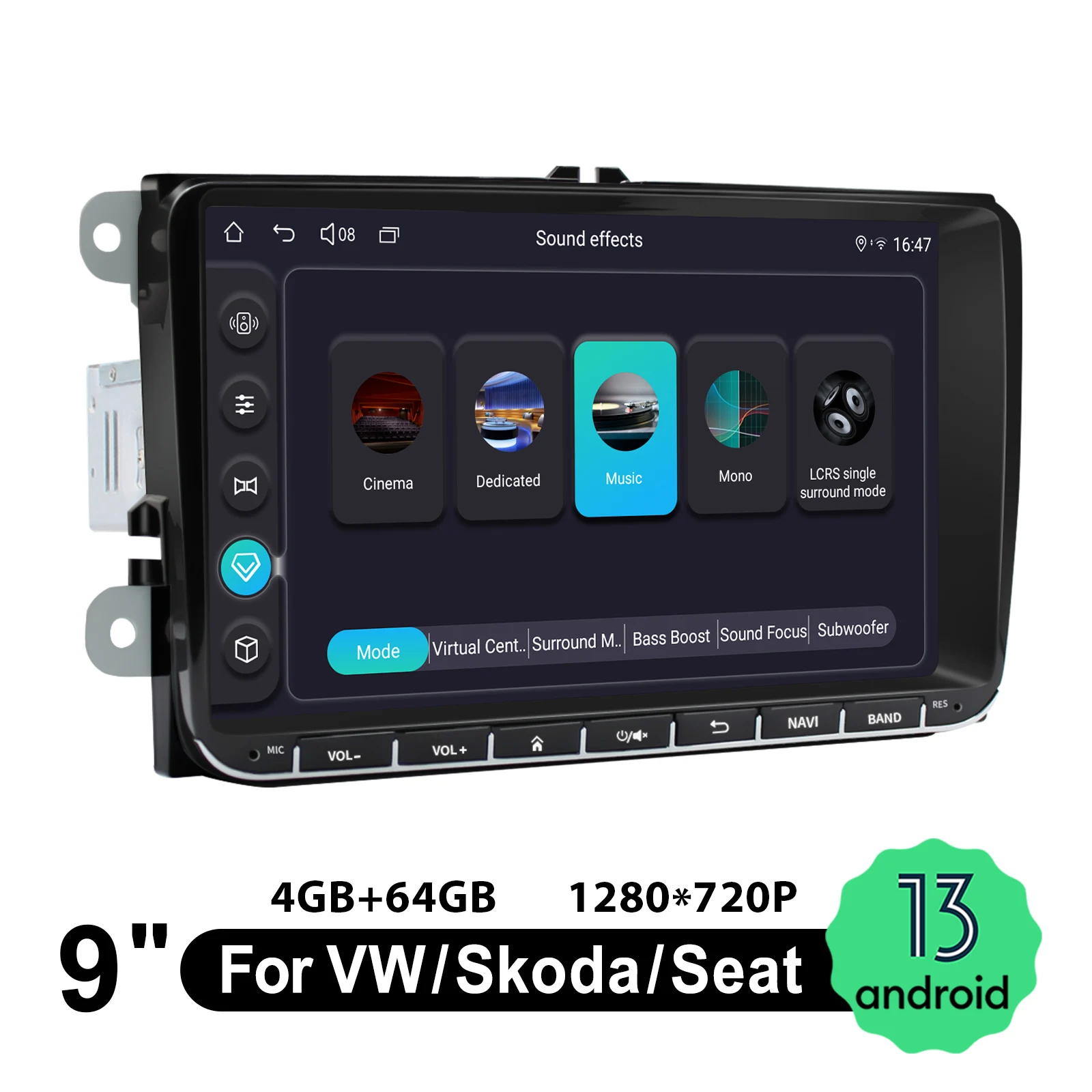 JOYING التوصيل والتشغيل 9 "أندرويد 13 ستيريو سيارة رايدو لشركة فولكس فاجن فولكس فاجن باسات b6 b7 جولف 5 6 بولو جيتا سكودا سيارة مشغل وسائط متعددة #6