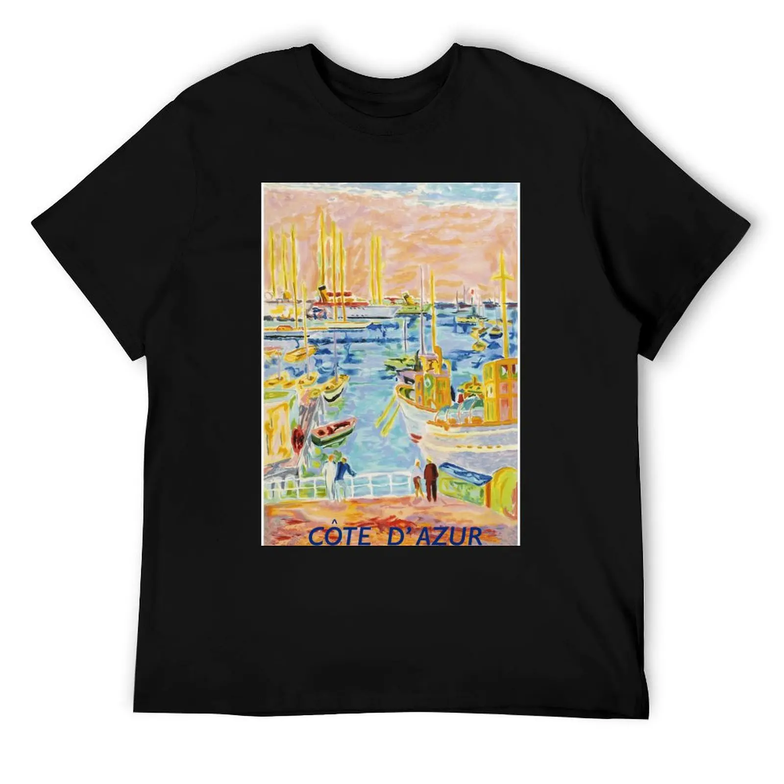 

Cote d' Azur, France Vintage Travel Poster T-Shirt t shirt man cotton man t shirt cotton graphic t shirts for man T-Shirt