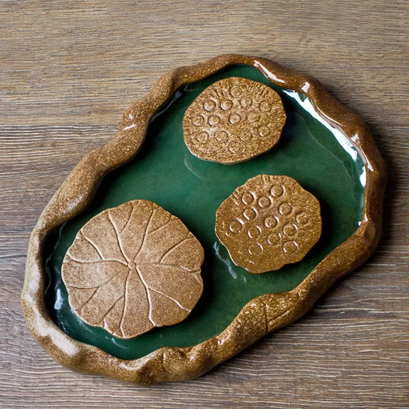 

Чайные блюдца в китайском стиле, поднос, керамический чайник для церемонии, хранение воды, теплоизоляционный чайный сервиз, чайная посуда