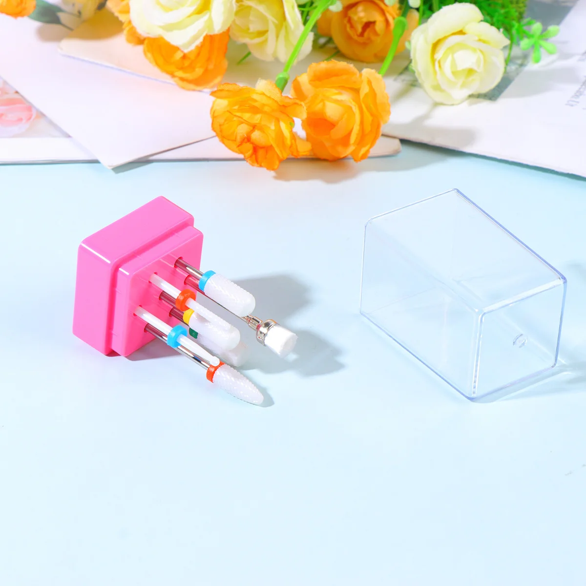 1 set di punte per trapano per unghie con sensazione al tocco confortevole, set di punte per trapano per unghie ricaricabili elettriche adatte per macchine per manicure