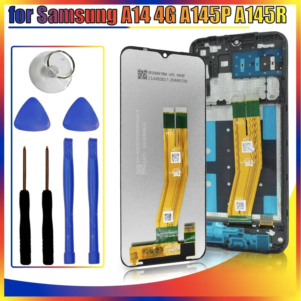 6.6\'\' LCD for Samsung Galaxy A14 4G LCD Display A145P Touch Screen Digitizer Replacement for Samsung A14 4G A145P A145R LCD