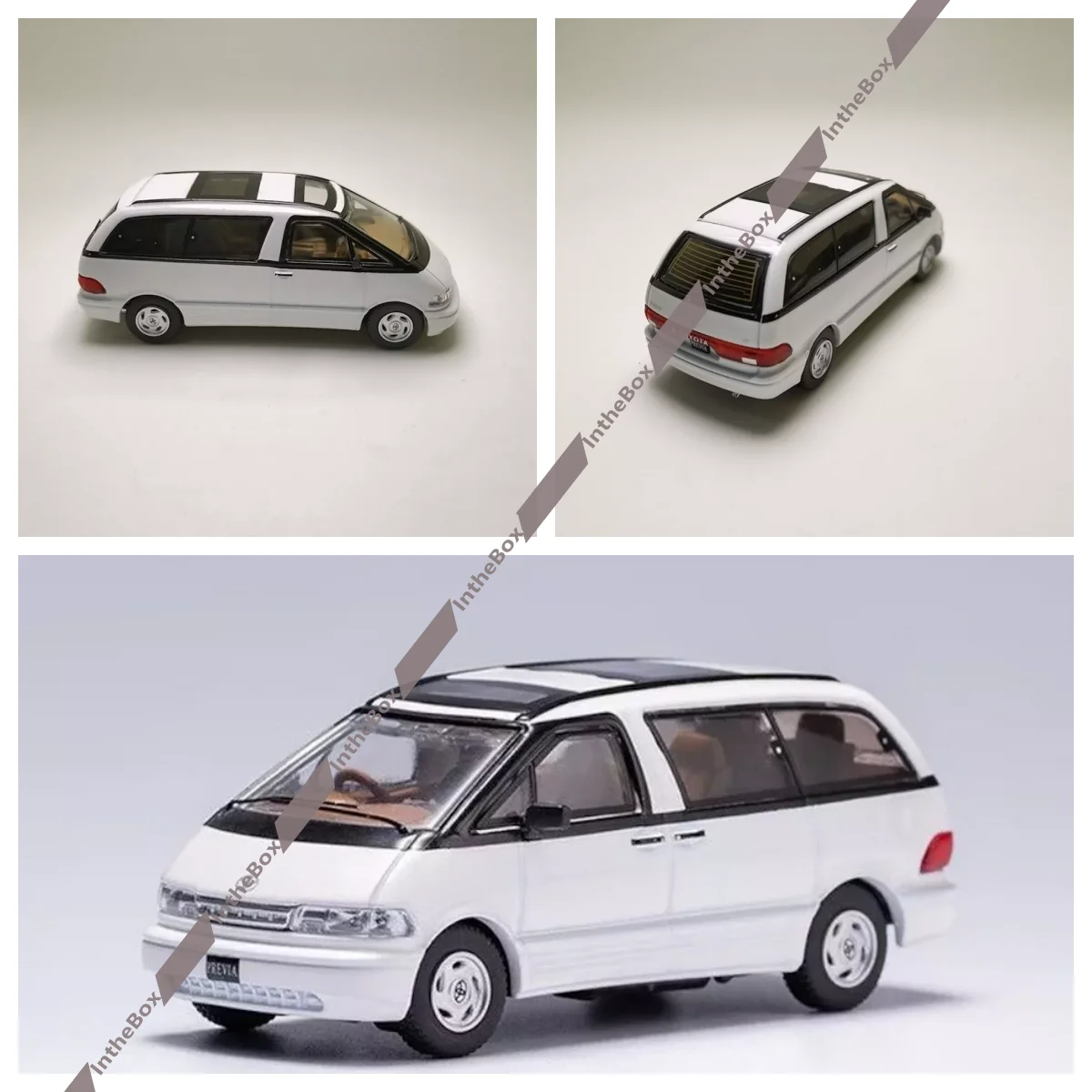 

GCD 1:64 Previa MPV Mini Van Sports Model White Diecast Metal Car Collection Limited Edition Hobby Toys