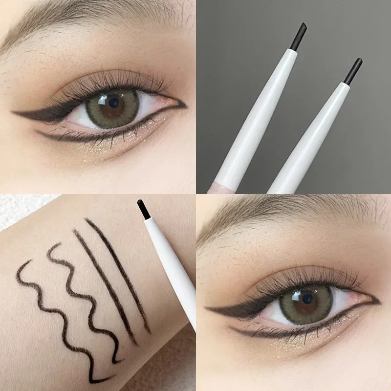 Matita gel per eyeliner liscia e impermeabile Eyeliner marrone nero Morbido facile da indossare Penna correttore opaca ad alto pigmento Trucco occhi duraturo