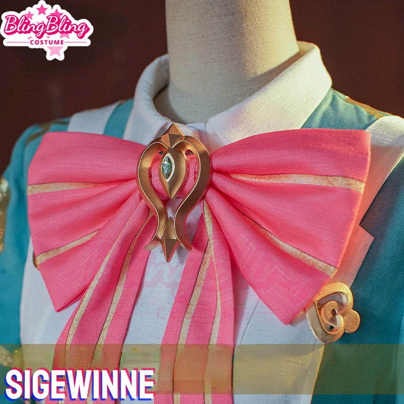 Genshin Sigewinne Cosplay Sigewinne Costume Girl Lolita Suit Game Genshin Sigewinne Cosplay Costume and Sigewinne Cosplay Wig