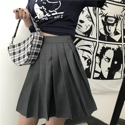 Ruibbit – jupe courte gothique Harajuku pour femmes, jupe plissée noire, Style Punk, Sexy, taille haute, 4XL