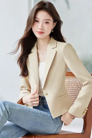 Alyssa Fashionable professional women's clothing, high-quality suit jacket. Slim and comfortable, elegant temperament. New 2026